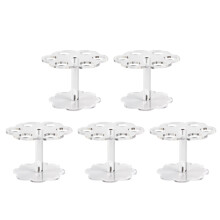 5 Pieces 6 Holes Acrylic Ice Cream Cone Stand Holder Transparent