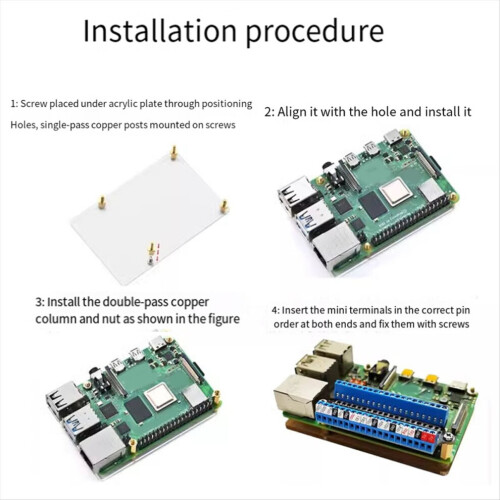 GPIO-expansionskort med akrylplatta för Raspberry Pi B 2