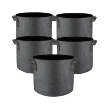 5-piece set of 5-gallon planting bags, multi-purpose planting pots made of non-woven fabric with handles, plant pots for outdoor gardening