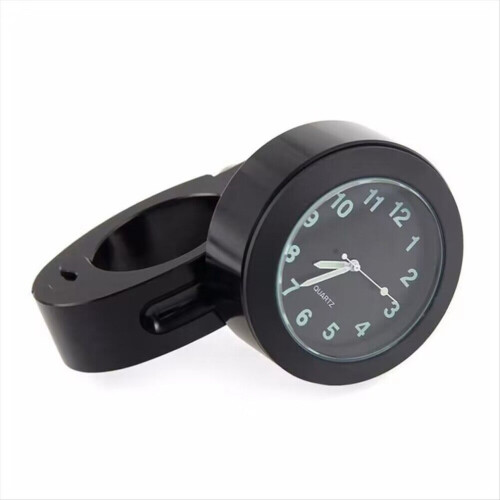 Motorcycle Universal 7/8 Inch Handlebar Clock Black