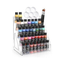 5-Stufiger Acrylfarben-Organizer - Transparentes Aufbewahrungsregal für Farben und Künstlerbedarf, Erhöhtes Design für Vielseitige Aufbewahrung