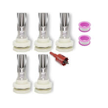 5 Stück Schweine-Nippeltränke für Fässer-Kit Automatisches Schweine-Wassersystem 1/2 Zoll Edelstahl-Tränke-Trink-Futterspender