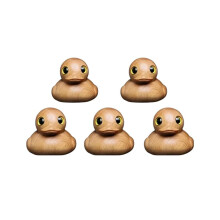 5 Patitos de goma de madera hechos a mano, Patitos de goma de madera, Amuletos de la suerte, Estatuas