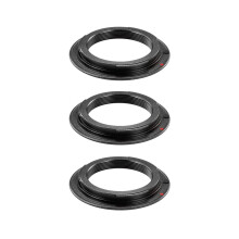 3x zwarte metalen lensadapter voor M42-lenzen op camera's zoals de 1D en 1Ds Mark II.