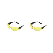 2X Sports Safety Glasses Eye Protection Glasses Lab Glasses Plastic Yellow Sunglasses