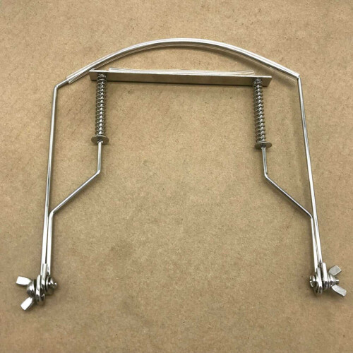 2x Harmonica Neck Holder 10 Holes Blues Harp Harmonica Stand Harmonic Rack - Silver 1