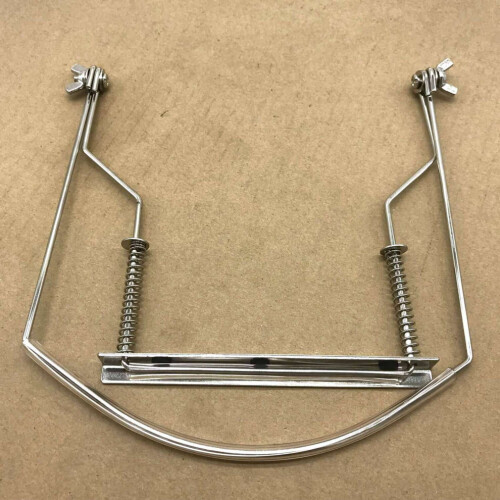 2x Harmonica Neck Holder 10 Holes Blues Harp Harmonica Stand Harmonic Rack - Silver 2