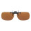 2X Unisex Rectangular Clip Lens Clip Polarized Sunglasses - Dark Grey 4