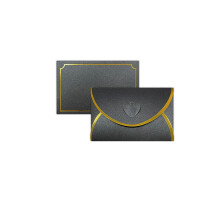 50 gift card envelopes with love clasp, envelopes with gold trim, envelopes for greeting cards, wedding, charcoal black