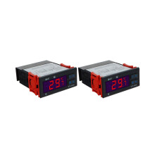 2x STC-9200 digitale temperatuurregelaar met thermoregulator en alarmfunctie voor koel- en ontdooiventilator,