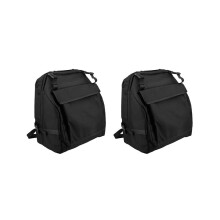 2x Zwarte Oxford accordeonkoffer/opbergtas voor accordeons met 48 bassen