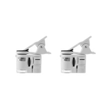 2x universele 60x zoomcamera met LED-verlichting, ABS-zakmicroscoop voor mobiele telefoons, draagbaar