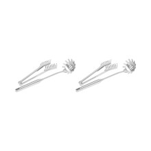 4-piece stainless steel spaghetti server set, stainless steel spaghetti pasta tongs, pasta spoon, server, and fork