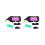 2x Solar-Powered, Auto-Darkening Welding Goggles with Elastic Headband and Storage Case 1