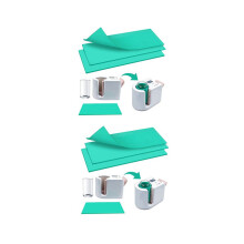 Verpakking voor 2x sublimatiebekers voor bekerpers, 3 diktes, groene siliconen bekerverpakking voor