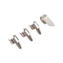 Set van 3 metalen vingerplectrums + 1 duimplectrum voor gitaar, dobro, banjo, enz.