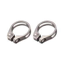 2x Sattelstützenklemme aus Titanlegierung, 31,8 mm, Hohlrohrklemme für 27,2 mm Sattelrohr