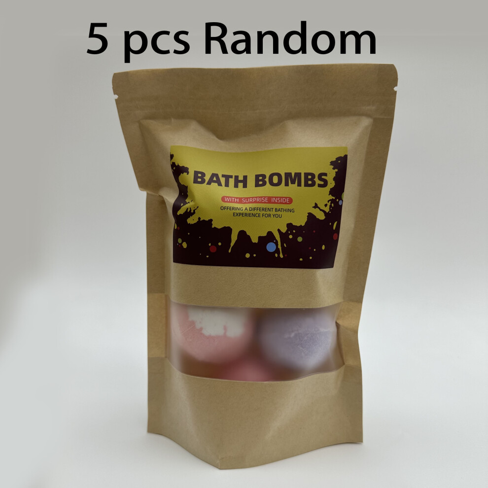 5*60 Grams of Spherical Bubble Bath Fizz,Variety of Scented Bath Bombs, Each with a Unique Fragrance,  Perfect for