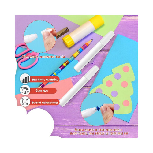30 glue sticks, bulk pack for crafting, quick-drying glue for DIY projects and art projects at school 2
