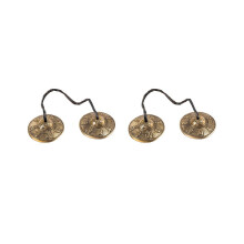 2x Tibetaanse Tingsha-bekkens, meditatiebellen 6,5 cm, meditatiebellen, yogabel voor het bespelen van