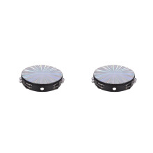 2X Tamburin Handtrommeln 8-Zoll Double Jingle Sound Reflektierendes Tamburin Musikinstrument Kinder KTV Party