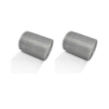 2x Stainless Steel Wire Mesh 12.7 cm x 12 m, Fine Mesh Wire Mesh, Stainless Steel Mesh, Tight Mesh for Protection