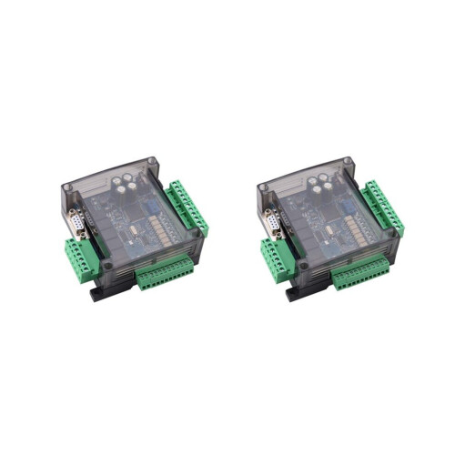 2X FX3U-14MR PLC Industrial Control Board 8 Inputs 6 Outputs Programmable Controller Relay Output, 24 V PLC Control
