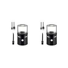 2x elektrische grinder, draagbare vanillegrinder, oplaadbare USB-grinder met reinigingsborstel voor