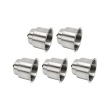 5x Stainless Steel Brushed Drink Holders with Drain for Marine Boat RV