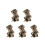 5X Bronze Monkey Statue, Landscape Accessory, Tea Table, Desk, Antique Small Bronze Goods 1