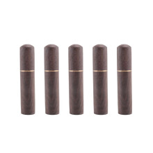 5X Eben Holz Zahnstocher Halter Eimer Box Wandern Tragbare Handwerk Handgemachtes Geschenk 8 X1,8 cm