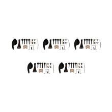 5 x 4/4 Ebony Violin Parts Tailpiece Pegs Chin Rest Maple Bridge Set