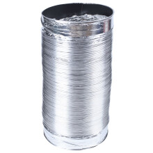 Flexibele aluminium afvoerslang van 3 meter lang en 100 mm / 4 inch voor frisse lucht in badkamers.