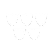5X Schmuck Damen Kette, Edelstahl "O" Halskette, Silber - Breite 2mm - Laenge 65cm