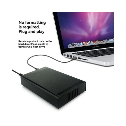 3,5-tums USB 3.0 till extern hårddiskhölje med hög hastighet, stöder 3,5"/2,5" SSD/HDD-hårddisk, SSD-hölje, 1