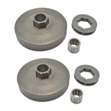 2x kettingzaagwiel 3/8-7T met koppelingsdrum voor 45cc, 52cc en 58cc benzinemotoren (vervangingsonderdelen)