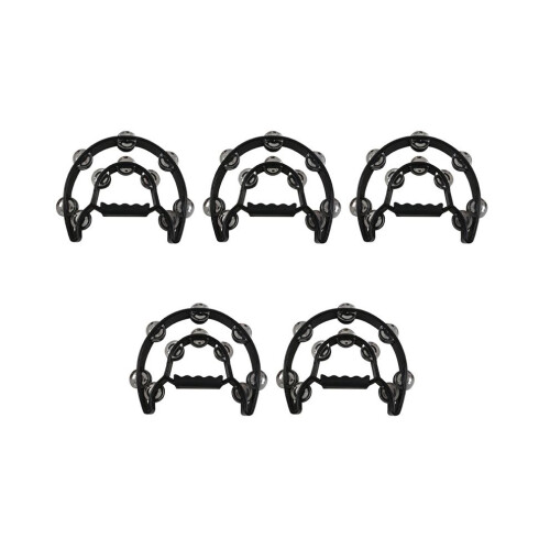 5X Compact Double Crescent Music Tambourine Drum Kit Durable