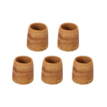 5x Rattan-Essstäbchen-Röhrchen, Schöpfkelle, Löffel, Eimer, Essmesser, Gabeln, Geschirr, Aufbewahrungsbox,