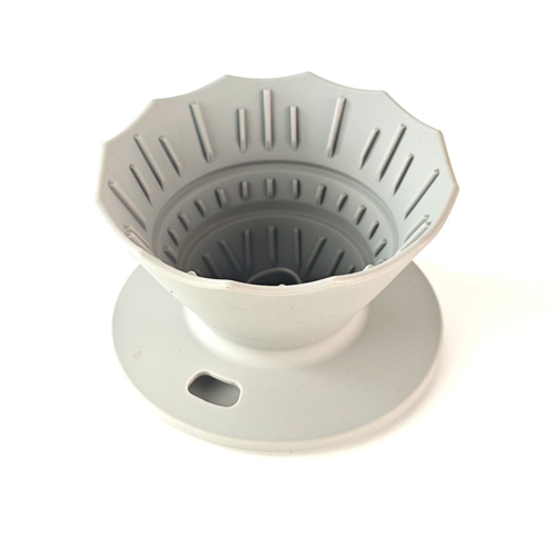 Pour over Kaffeefilter, Silikon, Camping-Kaffeefilter, Grau