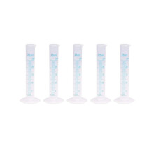5x Messzylinder, Messrohr aus Kunststoff, Laborwerkzeug (25 ml)
