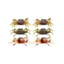 6-delige krabhengelset, kunstmatig krab-aas, kunstmatig vis-aas met scherpe haken, 3D zacht zee-crank-aas
