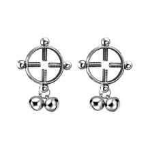 2x Modeschmuck Piercing Schmuck Damen Brustnagel Schraubglocke Anhänger Fake Nippel Ring Schmuck Edelstahl