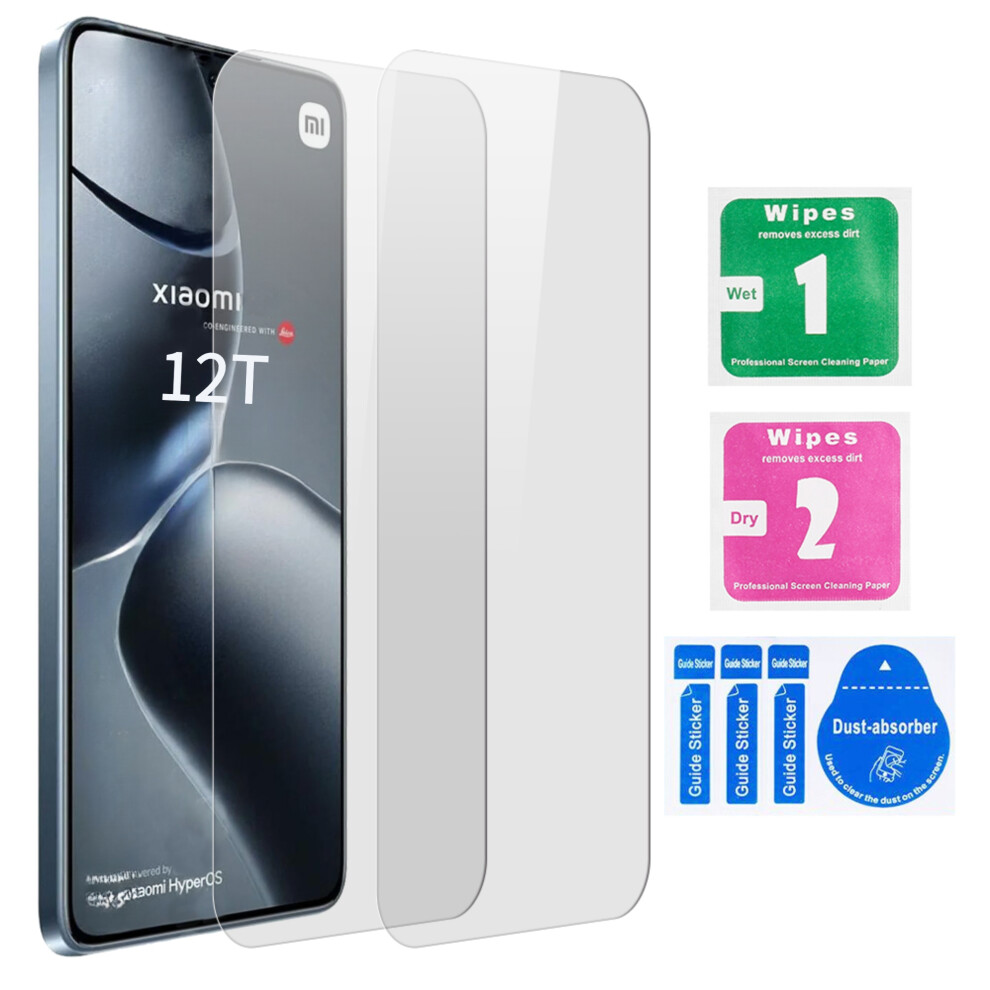 Xiaomi 12T Screen Protector Tempered Glass Hd Clear Anti Scratch Protective Film Case Friendly 2 Pack 8006579631074