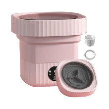 6-liter washing machine with drain basket, foldable washing machine for apartments, dormitories and travel, for thorough cleaning of underwear, B,