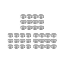 36 verpakkingen van 80 ml bewaarcontainers, thee, aluminium doos, ronde metalen lippenbalsemdoos met