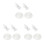 6 pieces 47mm clear plastic wall suction cup clip clamp 1