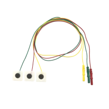 Disposable electrode patches with wire, DIN electrode cable with 3 wires