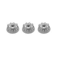 3x Charlotte taartvorm, taartvorm van aluminiumlegering voor zelf bakken, desserts, mousses en taarten,