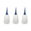 3X, 250ml plastic solvent bottle with dosing head - Blue & White 1