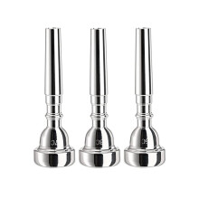 Set van 3 trompetmondstukken, 7C, 5C, 3C, verzilverde mondstukken voor beginners en professionals